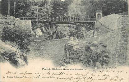 CPA FRANCE 74 "St Gervais les Bains, Le Pont du Diable, la nouvelle passerelle"