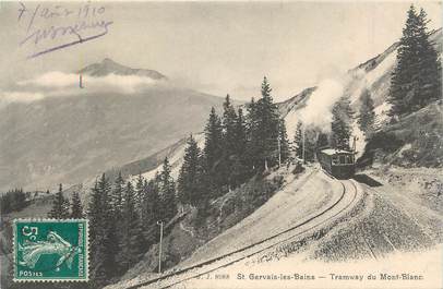 CPA FRANCE 74 "St Gervais les Bains, Tramway du Mont Blanc"