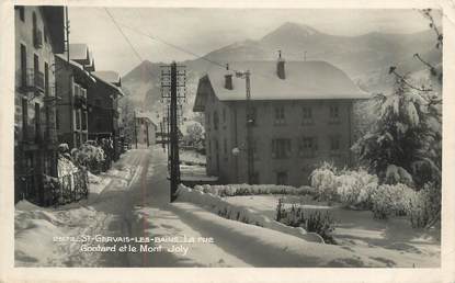 CPSM FRANCE 74 "Environs de St Gervais les Bains, La rue Gontard et le Mont Joly"