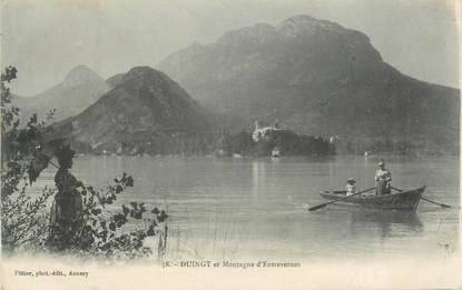 CPA FRANCE 74 " Duingt, La montagne d'Entrevernes"