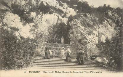 CPA FRANCE 74 " Duingt, La Grotte de Notre Dame de Lourdes"