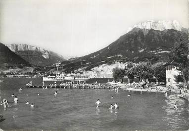 CPSM FRANCE 74 " ST Jorioz, La plage et les Dents de Lanfon"