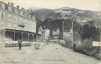 CPA FRANCE 74 " Le Fayet, Route de Chamonix"