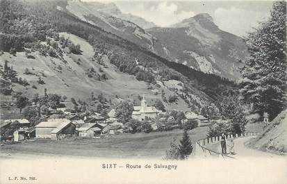 CPA FRANCE 74 " Sixt, Route de Salvagny"