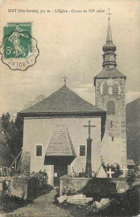 CPA FRANCE 74 " Sixt , L'église "