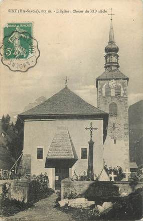 CPA FRANCE 74 " Sixt , L'église "