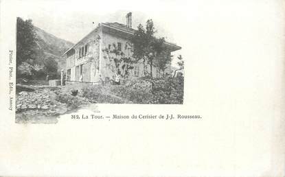 CPA FRANCE 74 " La Tour, Maison du Cerisier de JJ Rousseau"