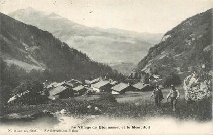 CPA FRANCE 74 " Bionnassay, Le village et le Mont Joli"