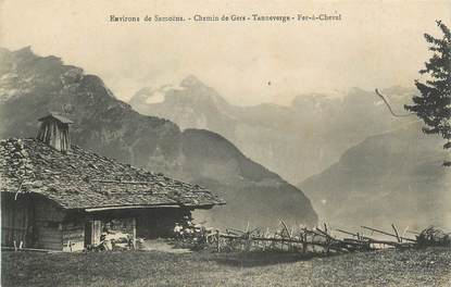 CPA FRANCE 74 " Environs de Samoëns, Chemin de Gers, Fer à Cheval"