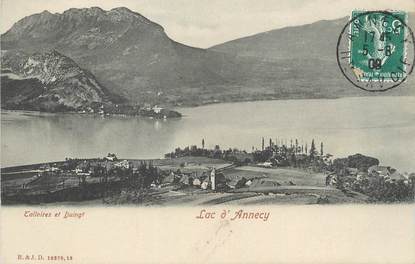 CPA FRANCE 74 " Annecy, Le lac, Talloires et Duingt"