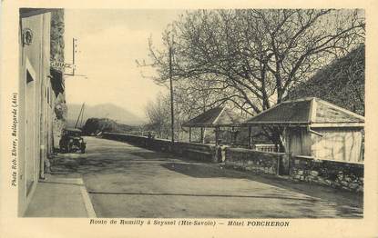 CPA FRANCE 74 " Seyssel, La route allant de Rumilly à Seyssel, L'Hôtel Porcheron'