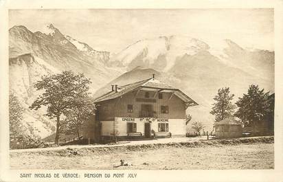 CPA FRANCE 74 "St Nicolas de Véroce, Pension du Mont Joly"