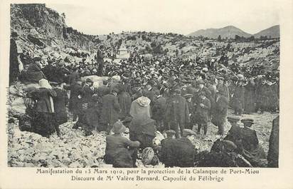 CPA FRANCE 13 "Manifestation du 13 mars 1910 pour la protection de la Calanque de Port Miou"