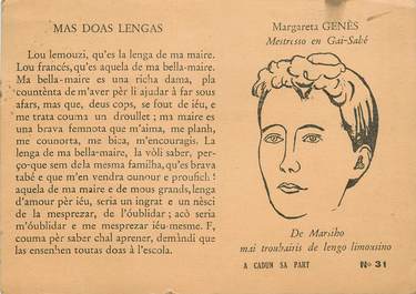 CPA FRANCE 13 "Margareta Genès, Poète provençal"