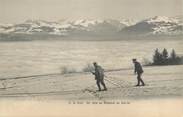 74 Haute Savoie CPA FRANCE 74 "Le Salève, En skis au sommet"/ SKIS