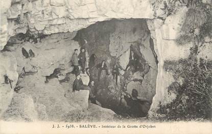 CPA FRANCE 74 "Le Salève, Intérieur de la Grotte d'Orjobet"