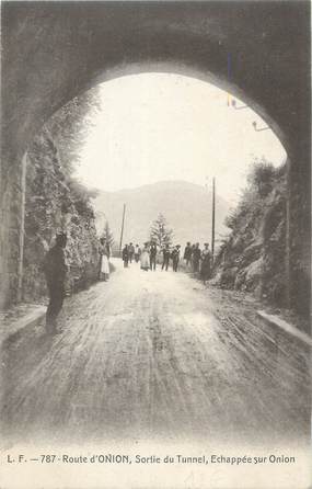 CPA FRANCE 74 "Onnion, Sortie du tunnel"