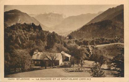 CPA FRANCE 74 "St Jeoire en Faucigny, La Ravoire et le Mont Blanc"