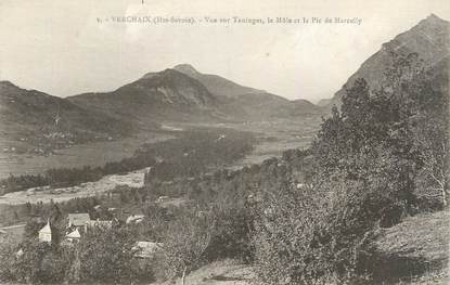 CPA FRANCE 74 " Verchaix, Vue sur le Taninges, Le Môle et le Pic de Marcelly"