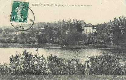 CPA FRANCE 38 " St Quentin Fallavier, Villa et étang de Fallavier"