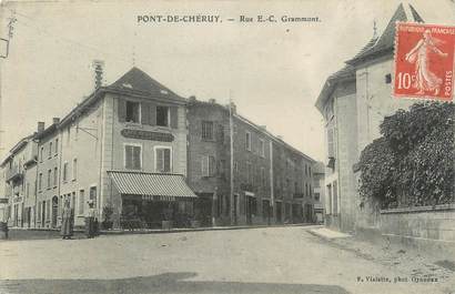 CPA FRANCE 38 " Pont de Chéruy, Rue EC Grammont"