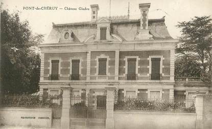 CPA FRANCE 38 " Pont de Chéruy, Château de Gindre"