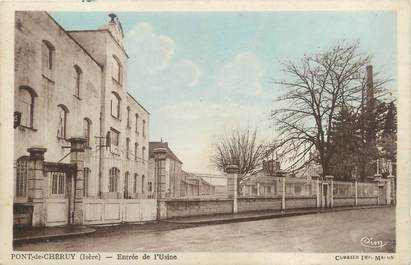 CPA FRANCE 38 " Pont de Chéruy, Entrée de l'usine"