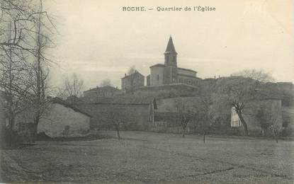 CPA FRANCE 38 " Roche, Quartier de l'église"