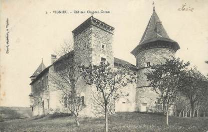 CPA FRANCE 38 " Vignieu, Château Chapeau Cornu"