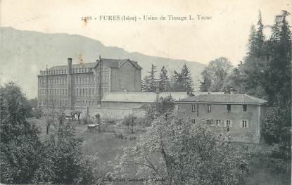 CPA FRANCE 38 " Fures, Usine de tissage L. Tronc"