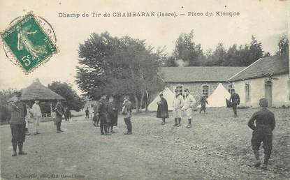 CPA FRANCE 38 " Chambaran, Place du Kiosque au champ de tir"