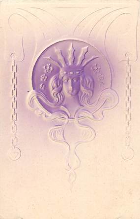 CPA ART NOUVEAU / CARTE GAUFRÉE 