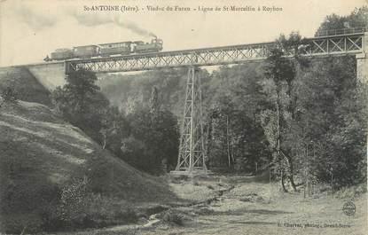 CPA FRANCE 38 " Saint Antoine, Viaduc du Furan, Ligne de St Marcellin à Roybon'