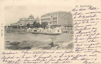 CPA FRANCE 83 " St Raphaël , Les bains"