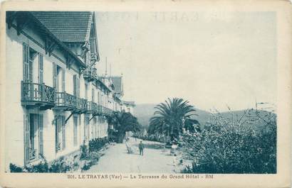 CPA FRANCE 83 " Le Trayas, La terrasse du Grand Hôtel"