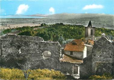 CPSM FRANCE 83 "Grimaud, Le mur d'enceinte du château"