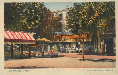 CPA FRANCE 83 " Ste Maxime , La promenade et le Nautic"