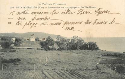 CPA FRANCE 83 " Ste Maxime , Perspective sur la campagne et les Sardinaux"