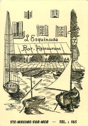 CPA FRANCE 83 " Ste Maxime, Bar Restaurant l'Esquinade"