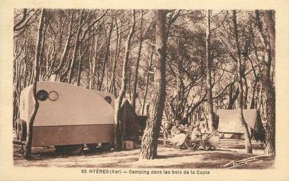 CPA FRANCE 83 " La Capte, Camping dans les bois "