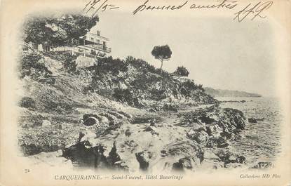 CPA FRANCE 83 " Carqueiranne, St Vincent, Hôtel Beau Rivage"