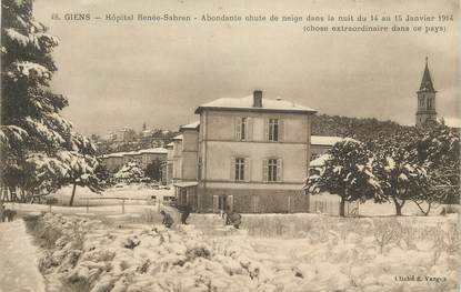 CPA FRANCE 83 " Giens, L'Hôpital Renée Sabran sous la neige"