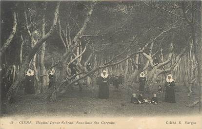 CPA FRANCE 83 " Giens, Hôpital Renée Sabran, le sous-bois des garçons"