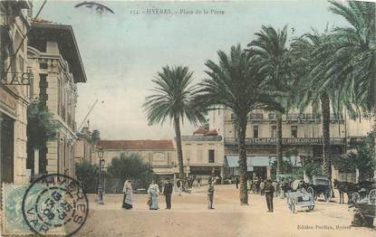 CPA FRANCE 83 " Hyères, Place de la Poste"