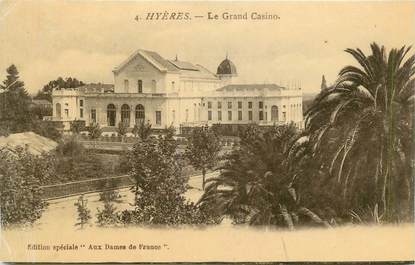 CPA FRANCE 83 " Hyères, Le Grand Casino"