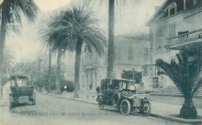 CPA FRANCE 83 " Hyères, La Mairie et l'Avenue de Belgique"