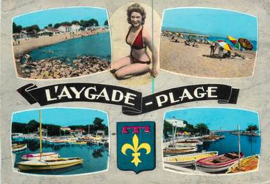 CPSM FRANCE 83 " Hyères, La plage de l'Ayguade"