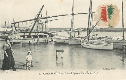 CPA FRANCE 83 "Hyères , Les Salins, un coin du port"