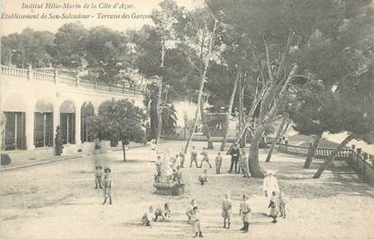 CPA FRANCE 83 "San Salvadour, Etablissement Hélio Marin, la terrasse des garçons"