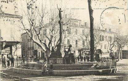 CPA FRANCE 83 " Vidauban, Place de la Mairie et la fontaine"